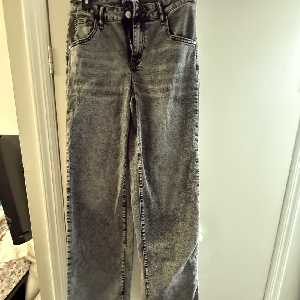 Fashion Nova Women's Gray Straight Jeans